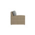 Caroline wicker Left Loveseat Section in Sand finish with Steeple Grey cushions [Sand][Steeple Grey]