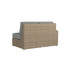 Caroline wicker Left Loveseat Section in Sand finish with Steeple Grey cushions [Sand][Steeple Grey]