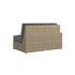 Caroline wicker Left Loveseat Section in Sand finish with Carbon cushions [Sand][Carbon]