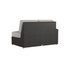 Caroline wicker Left Loveseat Section in Caviar finish with Pebble cushions [Caviar][Pebble]