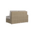 Caroline wicker Left Loveseat Section in Sand finish with Pebble cushions [Sand][Pebble]