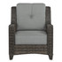 Wicker High Back Chair with Steeple Grey Cushion [Steeple Grey]