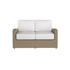 Caroline wicker loveseat in Sandpiper finish with Canvas Birdseye cushions [Sandpiper][Canvas Birdseye]