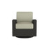 Caroline wicker swivel glider lounge chair in Cahaba finish with Olive Twill cushions [Cahaba][Olive Twill]