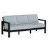 Alex Sofa in Black Poly lumber frame color with Mist cushions with white welt [Black][Mist]