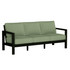 Alex Sofa in Black Poly lumber frame color with Aloe cushions with white welt [Black][Aloe]