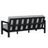 Alex Sofa in Black Poly lumber frame color with Mist cushions with white welt [Black][Mist]