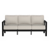 Alex Sofa in Black Poly lumber frame color with Pebble cushions with white welt [Black][Pebble]