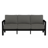 Alex Sofa in Black Poly lumber frame color with Carbon cushions with white welt [Black][Carbon]