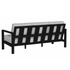 Alex Sofa in Black Poly lumber frame color with Slate cushions with white welt [Black][Slate]