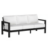 Alex Sofa in Black Poly lumber frame color with Canvas Birdseye cushions with white welt [Black][Canvas Birdseye]
