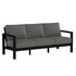 Alex Sofa in Black Poly lumber frame color with Carbon cushions with white welt [Black][Carbon]