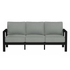 Alex Sofa in Black Poly lumber frame color with Steeple Gray cushions with white welt [Black][Steeple Gray]