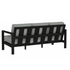 Alex Sofa in Black Poly lumber frame color with Steeple Gray cushions with white welt [Black][Steeple Gray]