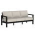 Alex Sofa in Black Poly lumber frame color with Pebble cushions with white welt [Black][Pebble]