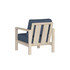 Alex Lounge Chair in Seashell Poly lumber frame color with Indigo Azure cushions [Seashell][Indigo Azure]