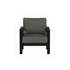 Alex Lounge Chair in Black Poly lumber frame color with Carbon cushions with white welt [Black][Carbon]
