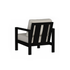 Alex Lounge Chair in Black Poly lumber frame color with Pebble cushions with white welt [Black][Pebble]