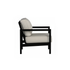 Alex Lounge Chair in Black Poly lumber frame color with Pebble cushions with white welt [Black][Pebble]
