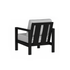 Alex Lounge Chair in Black Poly lumber frame color with Slate cushions with white welt [Black][Slate]