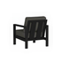 Alex Lounge Chair in Black Poly lumber frame color with Carbon cushions with white welt [Black][Carbon]