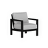 Alex Lounge Chair in Black Poly lumber frame color with Slate cushions with white welt [Black][Slate]