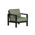 Alex Lounge Chair in Black Poly lumber frame color with Aloe cushions with white welt [Black][Aloe]