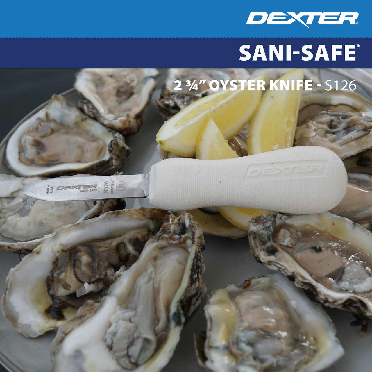 S126 2 3/8 inch Sani-Safe Providence Pattern Oyster knife