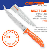 DX8S Dextreme dual edge fillet knife, American Made