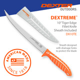 DX10TE Tiger Edge Dextreme, American Made, Sheath Included