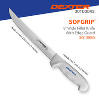 SG138 Fillet Knife dimensions. 8" blade, 5.5" handle