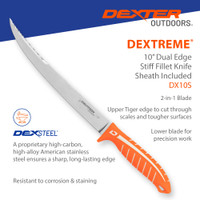 DX10S Dextreme Knife, stainless steel blade, corrosion resistant