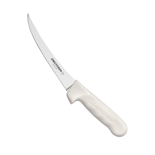 Choice 6 Curved Stiff Boning Knife with Black Handle