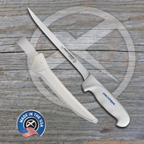 Dexter SG133-8WS1 8-inch narrow, flexible fillet knife with WS1 scabbard.