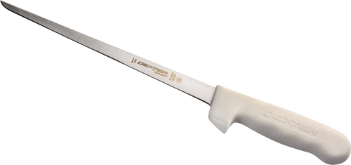 Sani-Safe white handle s133-9 9" flexible fillet knife.