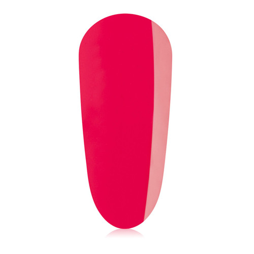 Swatch of Bae Watch by The GelBottle Inc., a vibrant watermelon-red gel polish in a 7ml bottle.