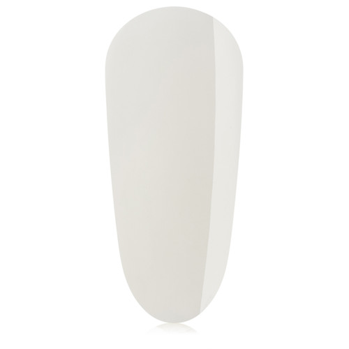 The GelBottle Inc. Original soak-off BIAB gel nail swatch in a soft milky white shade with smooth, self-leveling finish called "Snow."