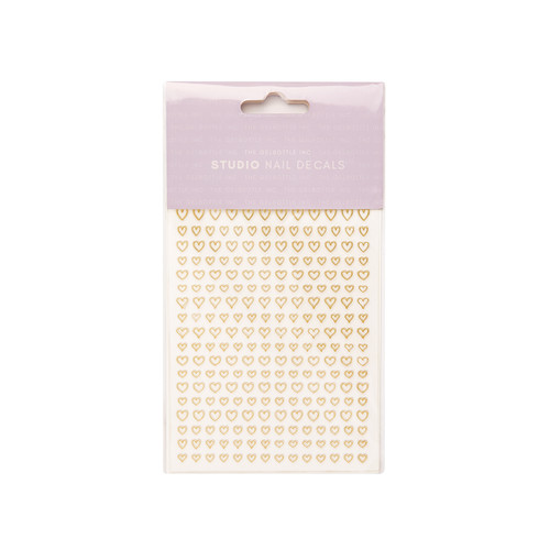 Gold Heart Outlines Studio Nail Decals