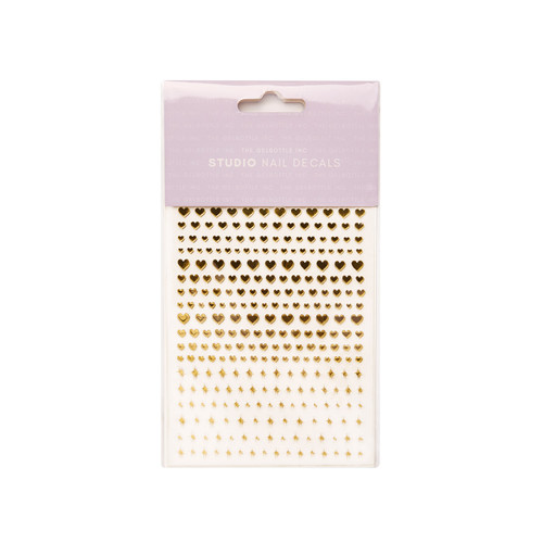 Gold Hearts & Twinkles Studio Nail Decals