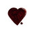 Heart shaped paint drop of "Amore Magnetic" from TGB Inc in dark sultry red and golden shimmer glitter.