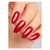 Hand model showing red glitter nails in Show Time by The GelBottle Inc., delivering a striking, luminous finish.