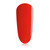 Glossy bright red gel nail swatch with a bold opaque finish and high shine