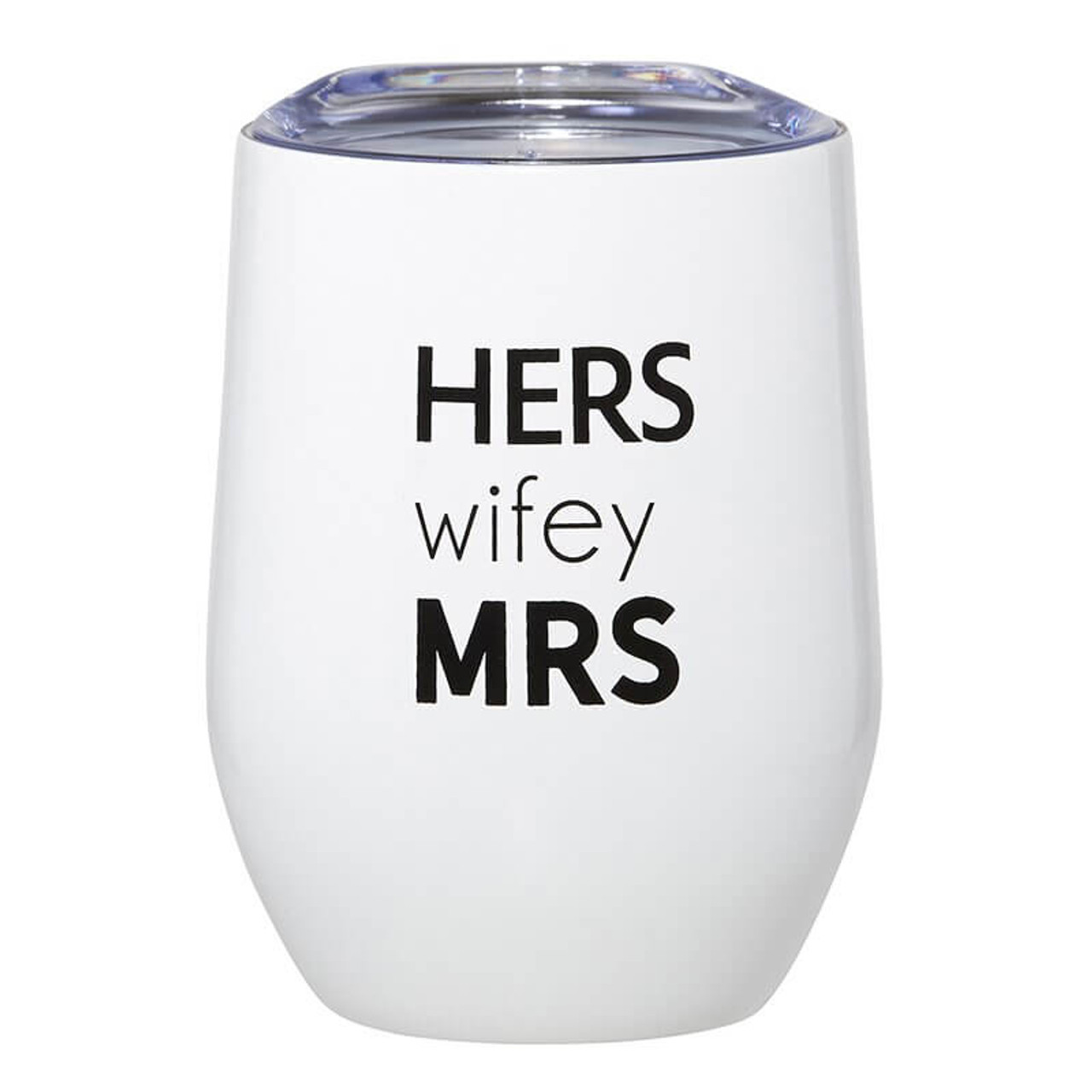 Drink in style with this stainless steel 12 oz. wine tumbler! Keeps your favorite beverages hot or cold. Hand wash only.