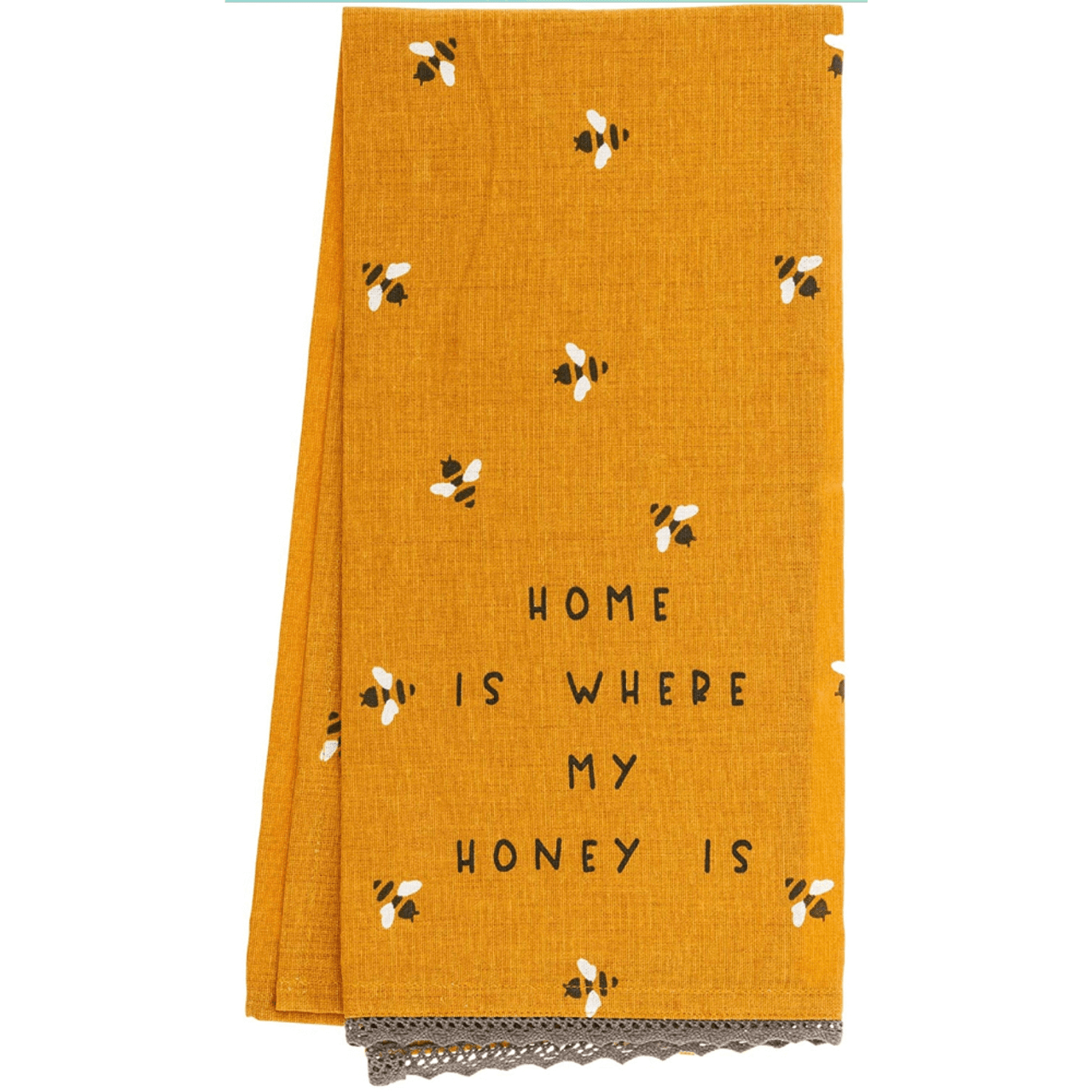 Mustard Yellow Towel Bees Home Is Where My Honey Is