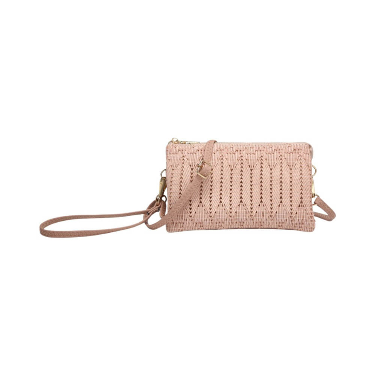 Jen & Co Riley Crossbody Woven Mauve