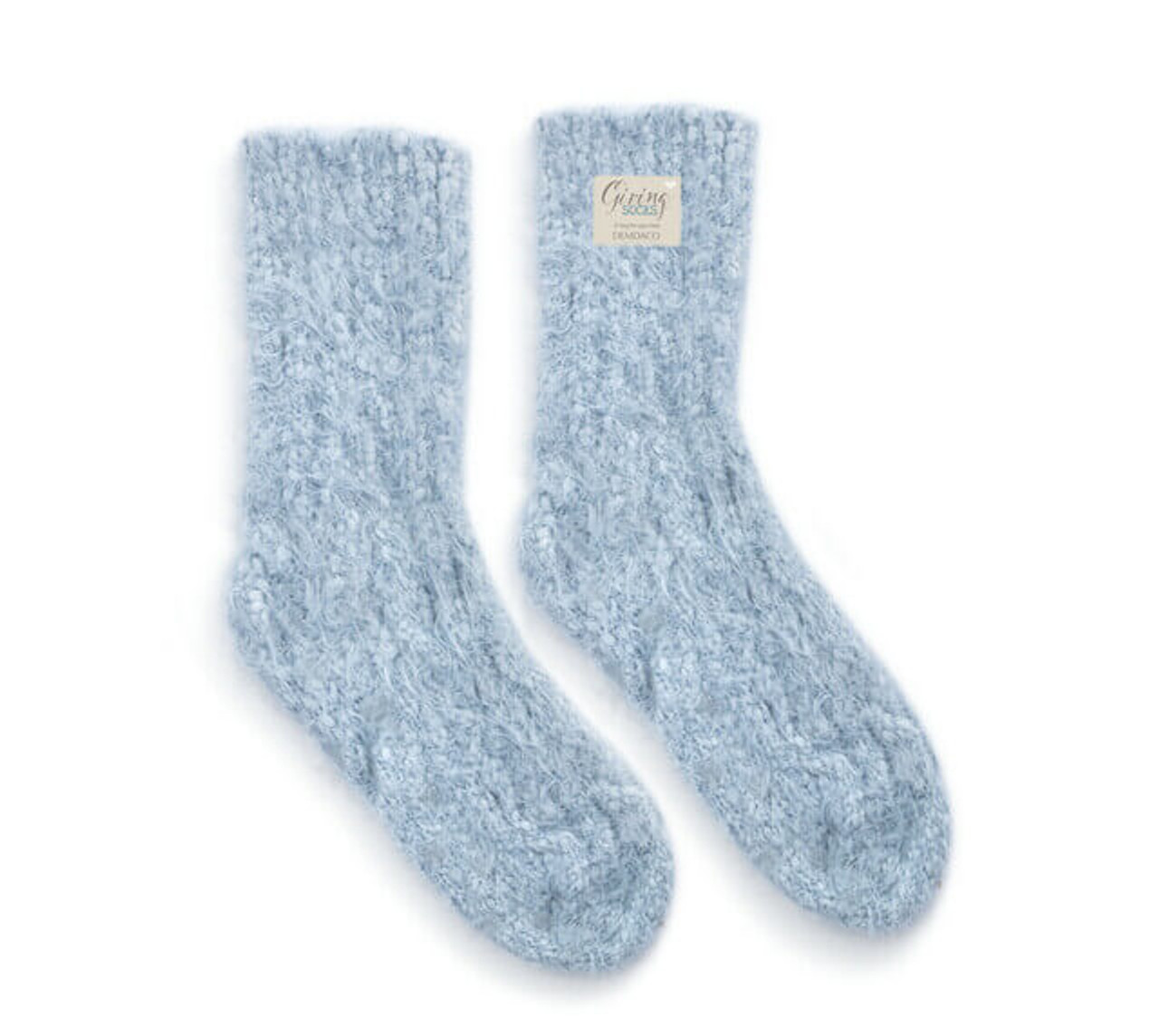 Demdaco cozy fuzzy giving socks