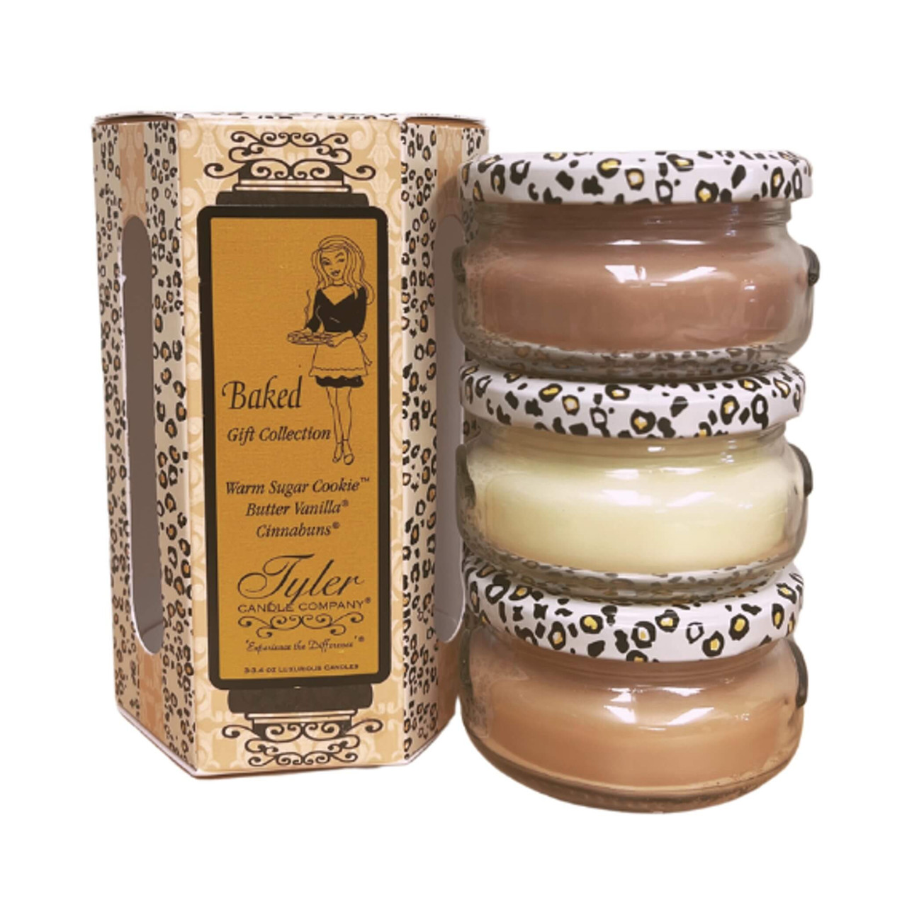 Tyler Candle Company Baked Gift Collection Warm Sugar Cookie Butter Vanilla Cinnabuns