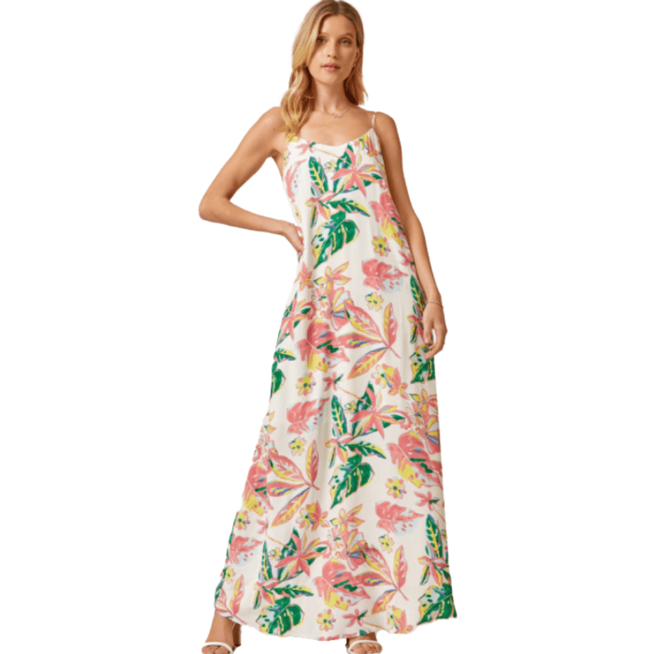 Andre by Unit Emily Wonder White Floral Maxi Dress