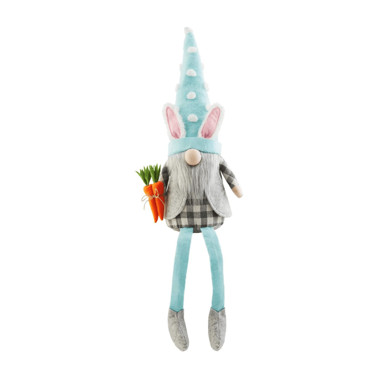 Mudpie Large Easter Dangle Leg Gnome Bunny Ears Carrots