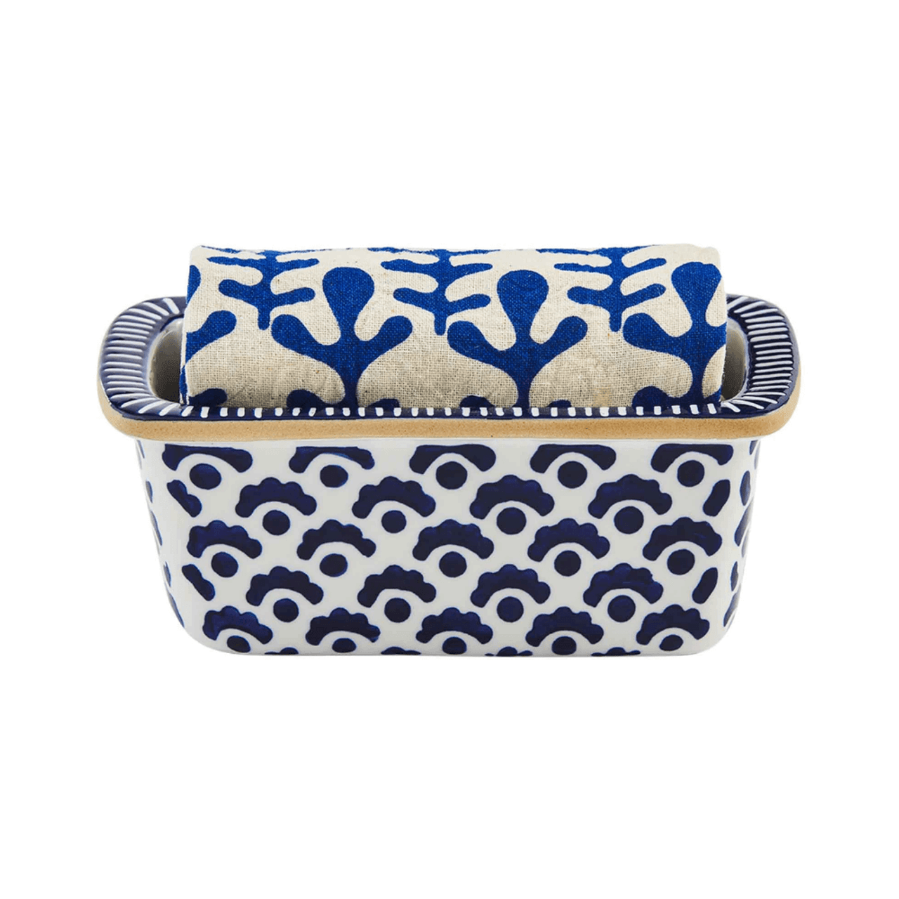 Mudpie Blue Indigo Mini Loaf Dish Set